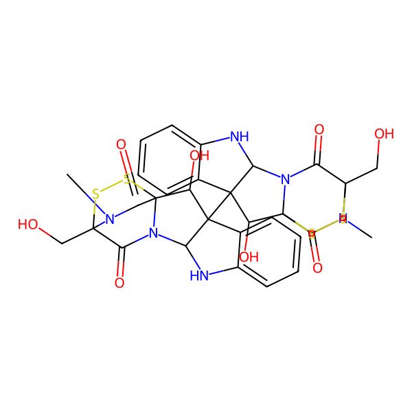 2D Structure of Chaetocin, 6,6'-dihydroxy-, (6S,6'S)-