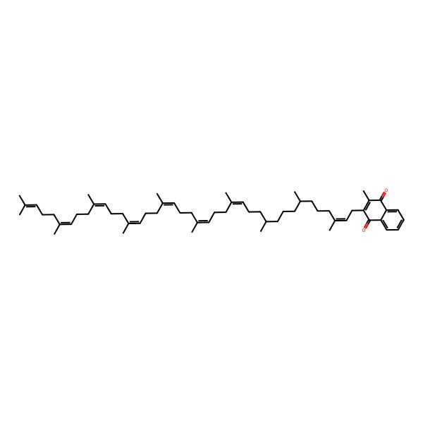 2D Structure of Menaquinone-10 (II-, III-H4)