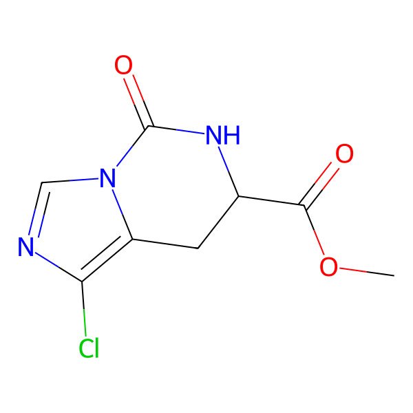 2D Structure of methyl 1-chloro-5-oxo-7,8-dihydro-6H-imidazo[1,5-c]pyrimidine-7-carboxylate