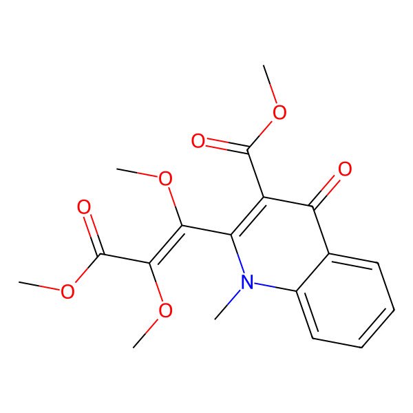 2D Structure of Methyl 1-methyl-4-oxo-2-(1,2,3-trimethoxy-3-oxoprop-1-enyl)quinoline-3-carboxylate 2D Structure of Methyl 1-methyl-4-oxo-2-(1,2,3-trimethoxy-3-oxoprop-1-enyl)quinoline-3-carboxylate