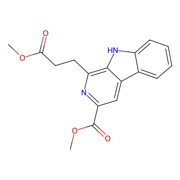 2D Structure of Methyl 1-(methyl propionate)-beta-carboline-3-carboxylate