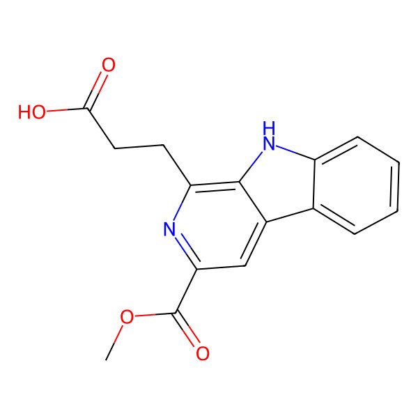 2D Structure of Methyl 1-(propionic acid)-beta-carboline-3-carboxylate