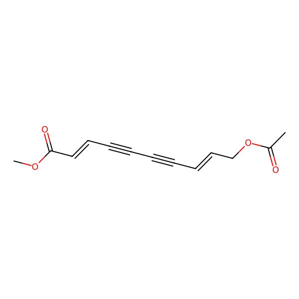 2D Structure of Methyl 10-acetyloxydeca-2,8-dien-4,6-diynoate