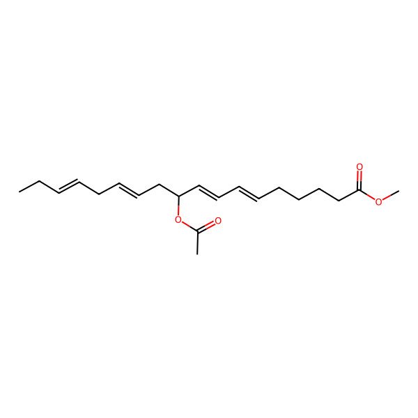 2D Structure of Methyl 10-acetyloxyoctadeca-6,8,12,15-tetraenoate