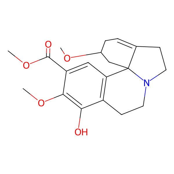 2D Structure of methyl 10-hydroxy-2,11-dimethoxy-2,3,5,6,8,9-hexahydro-1H-indolo[7a,1-a]isoquinoline-12-carboxylate