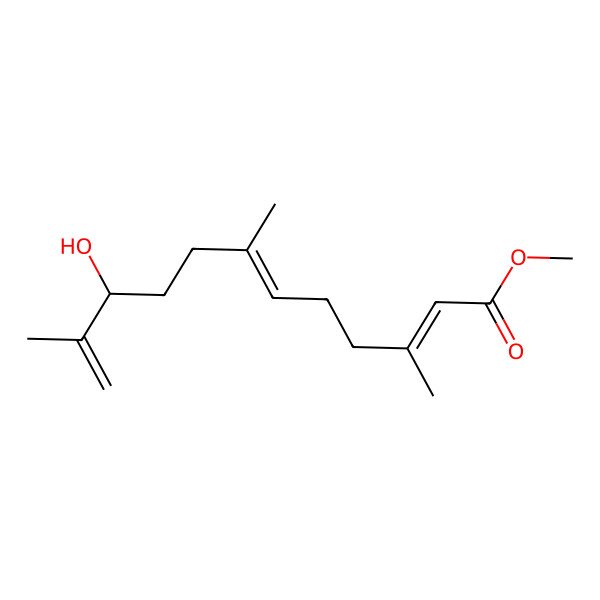 2D Structure of Methyl 10-hydroxy-3,7,11-trimethyldodeca-2,6,11-trienoate