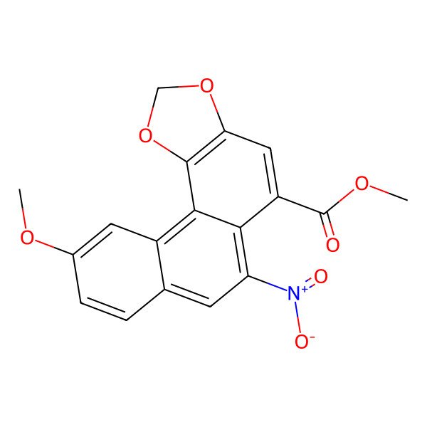 2D Structure of Methyl 10-methoxy-6-nitronaphtho[2,1-g][1,3]benzodioxole-5-carboxylate