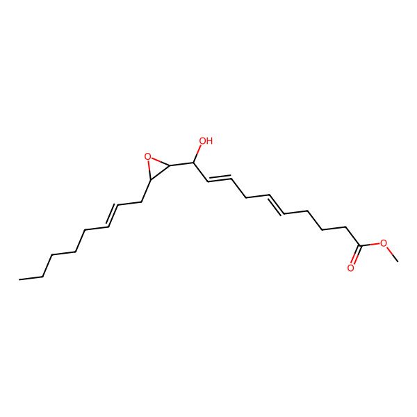 2D Structure of Methyl-(10R)-hydroxy-(11S,12S)-epoxy-(5Z,8Z,14Z)-eicosatrienoate