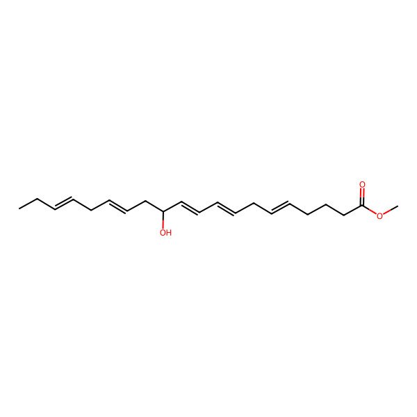 2D Structure of Methyl 12-hydroxyicosa-5,8,10,14,17-pentaenoate