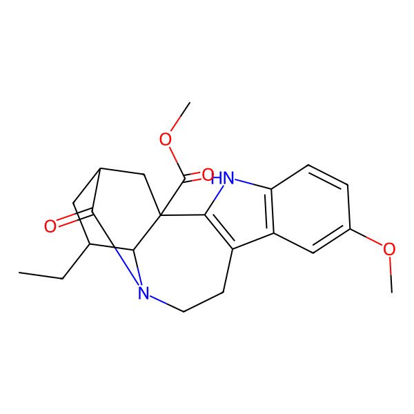 2D Structure of Methyl 12-methoxy-19-oxoibogamine-18-carboxylate