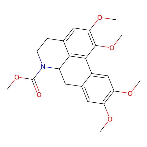2D Structure of methyl 1,2,9,10-tetramethoxy-5,6,6a,7-tetrahydro-4H-dibenzo[de,g]quinoline-6-carboxylate