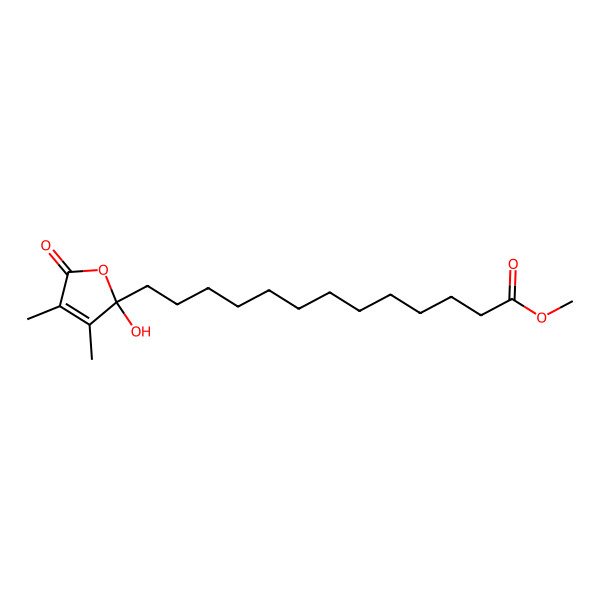 2D Structure of Methyl 13-(2-hydroxy-3,4-dimethyl-5-oxofuran-2-yl)tridecanoate