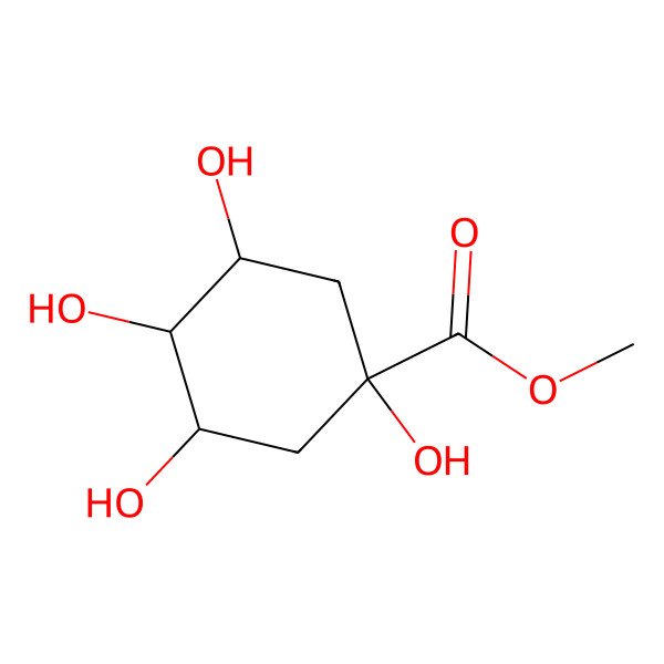 2D Structure of Methyl 1,3,4,5-tetrahydroxycyclohexane-1-carboxylate 2D Structure of Methyl 1,3,4,5-tetrahydroxycyclohexane-1-carboxylate