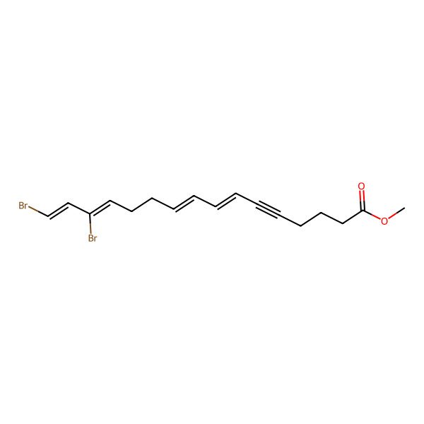 2D Structure of Methyl 14,16-dibromohexadeca-7,9,13,15-tetraen-5-ynoate