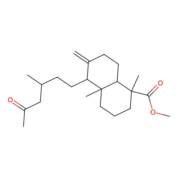2D Structure of Methyl 1,4a-dimethyl-6-methylene-5-(3-methyl-5-oxohexyl)decahydro-1-naphthalenecarboxylate