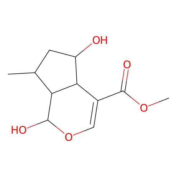 2D Structure of Methyl 1,5-dihydroxy-7-methyl-1,4a,5,6,7,7a-hexahydrocyclopenta[c]pyran-4-carboxylate