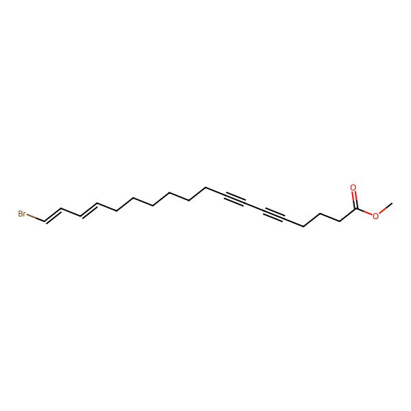 2D Structure of methyl (15Z,17E)-18-bromooctadeca-15,17-dien-5,7-diynoate