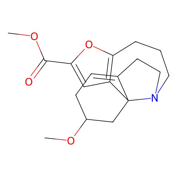 2D Structure of Methyl 16-methoxy-5-oxa-10-azatetracyclo[8.7.0.01,13.02,6]heptadeca-2(6),3,13-triene-4-carboxylate