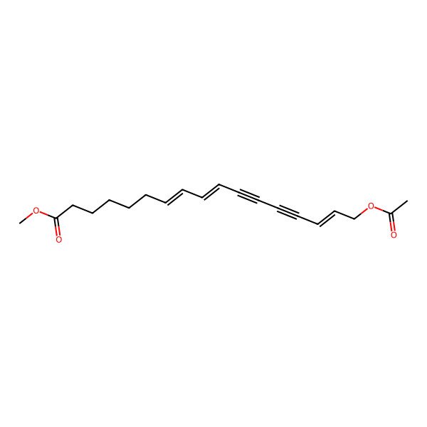 2D Structure of Methyl 17-acetyloxyheptadeca-7,9,15-trien-11,13-diynoate 2D Structure of Methyl 17-acetyloxyheptadeca-7,9,15-trien-11,13-diynoate