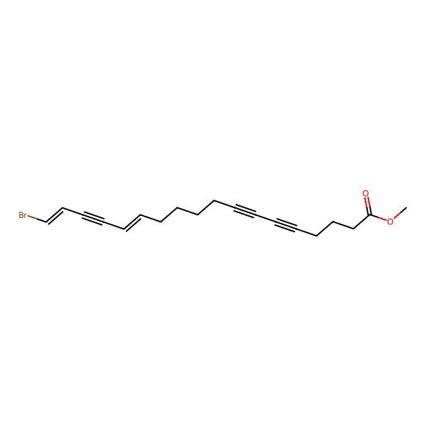 2D Structure of Methyl 18-bromo-13E,17E-octadecatrien-5,7,15-triynoate
