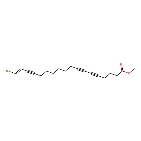 2D Structure of Methyl 18-bromo-17Z-octadecen-5,7,15-triynoate