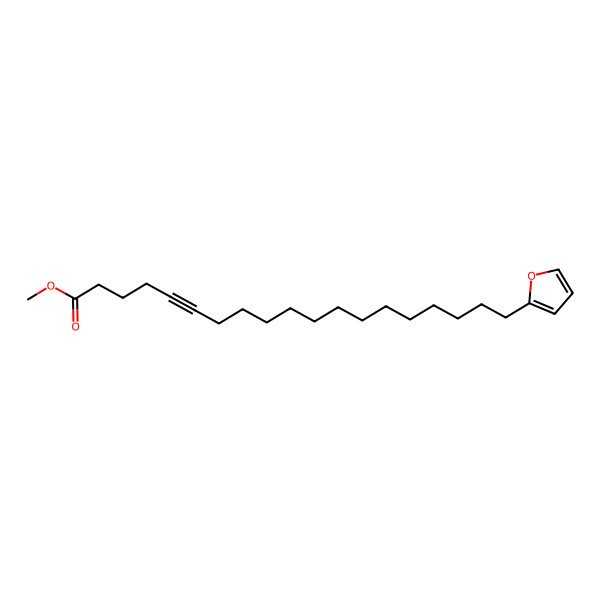 2D Structure of Methyl 19-(furan-2-yl)nonadec-5-ynoate 2D Structure of Methyl 19-(furan-2-yl)nonadec-5-ynoate