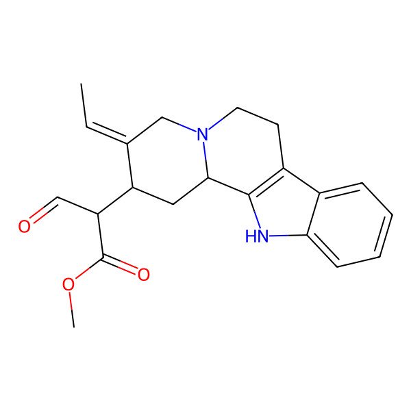 2D Structure of methyl (19E)-16-formylcoryn-19-en-17-oate 2D Structure of methyl (19E)-16-formylcoryn-19-en-17-oate