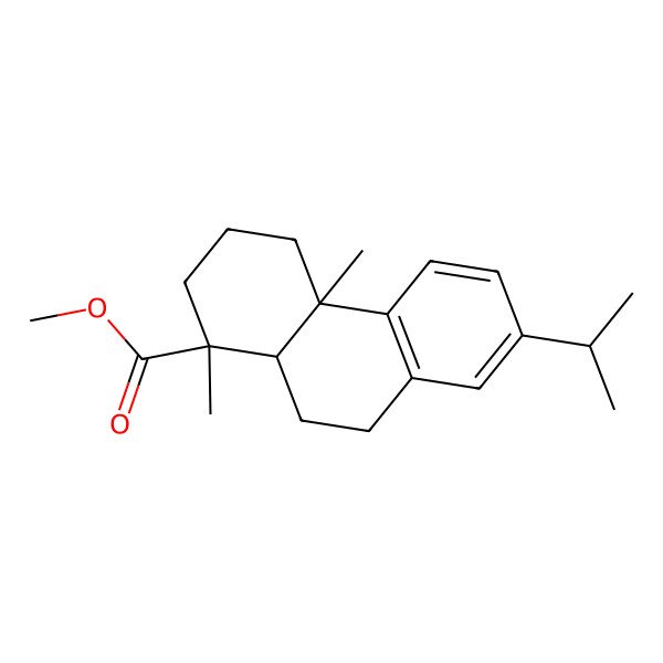 2D Structure of methyl (1S,4aR,10aR)-1,4a-dimethyl-7-propan-2-yl-2,3,4,9,10,10a-hexahydrophenanthrene-1-carboxylate