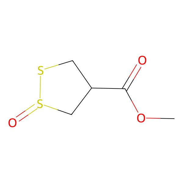 2D Structure of methyl (1S,4R)-1-oxodithiolane-4-carboxylate