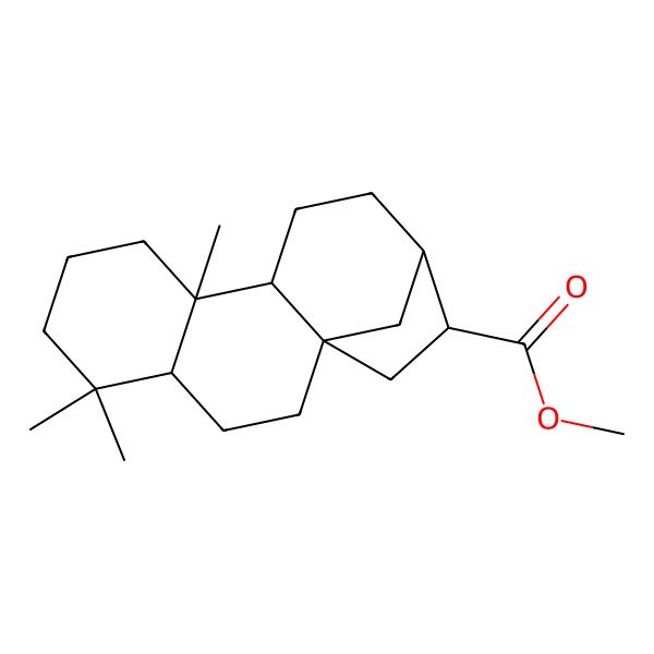 2D Structure of methyl (1S,4R,9R,10R,13R,14R)-5,5,9-trimethyltetracyclo[11.2.1.01,10.04,9]hexadecane-14-carboxylate