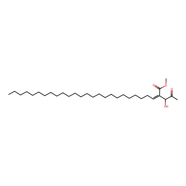 2D Structure of Methyl 2-(1-hydroxy-2-oxopropyl)heptacos-2-enoate