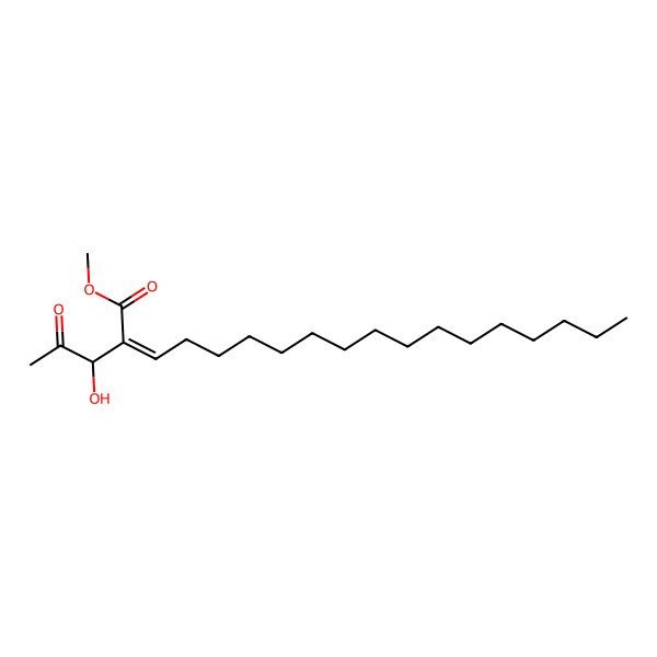 2D Structure of Methyl 2-(1-hydroxy-2-oxopropyl)octadec-2-enoate