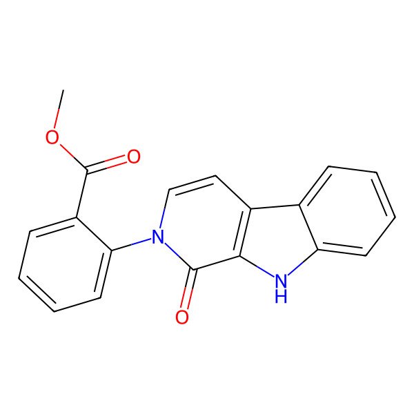 2D Structure of methyl 2-(1-oxo-9H-pyrido[3,4-b]indol-2-yl)benzoate