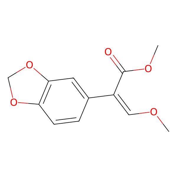 2D Structure of Methyl 2-(1,3-benzodioxol-5-yl)-3-methoxyprop-2-enoate 2D Structure of Methyl 2-(1,3-benzodioxol-5-yl)-3-methoxyprop-2-enoate
