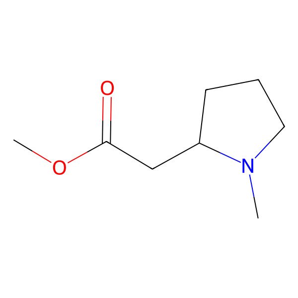 2D Structure of methyl 2-[(2S)-1-methylpyrrolidin-2-yl]acetate