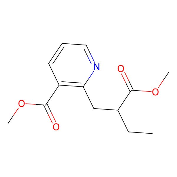 2D Structure of methyl 2-[(2S)-2-methoxycarbonylbutyl]pyridine-3-carboxylate