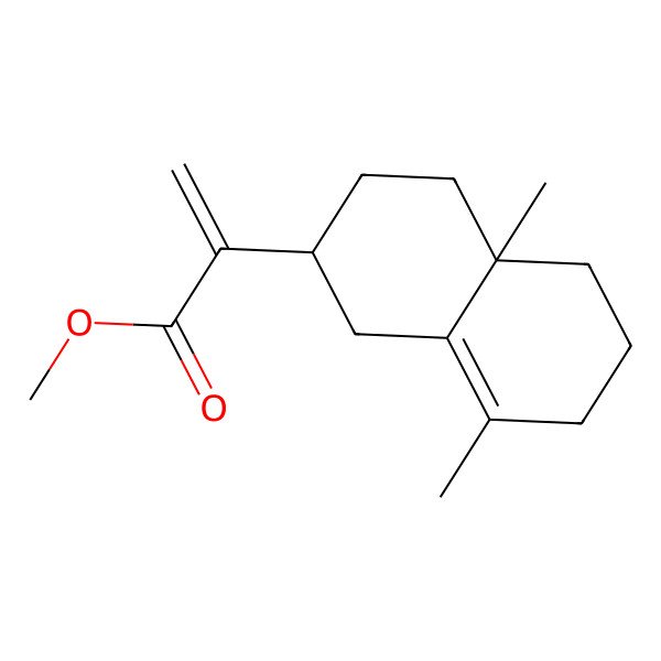 2D Structure of methyl 2-[(2S,4aS)-4a,8-dimethyl-2,3,4,5,6,7-hexahydro-1H-naphthalen-2-yl]prop-2-enoate
