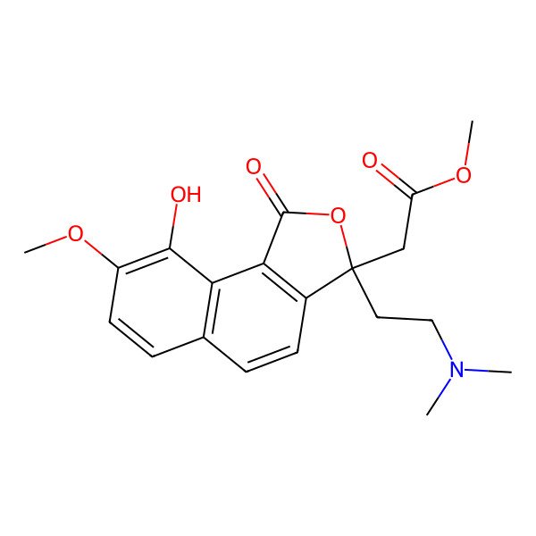2D Structure of Methyl 2-[3-[2-(dimethylamino)ethyl]-9-hydroxy-8-methoxy-1-oxobenzo[e][2]benzofuran-3-yl]acetate