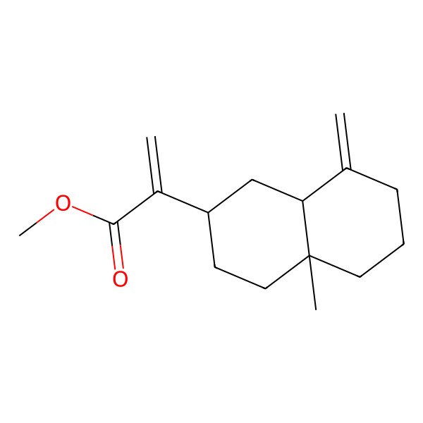 2D Structure of Methyl 2-(4a-methyl-8-methylidene-1,2,3,4,5,6,7,8a-octahydronaphthalen-2-yl)prop-2-enoate