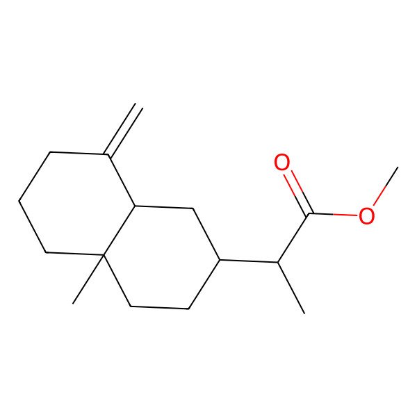 2D Structure of Methyl 2-(4a-methyl-8-methylidene-1,2,3,4,5,6,7,8a-octahydronaphthalen-2-yl)propanoate