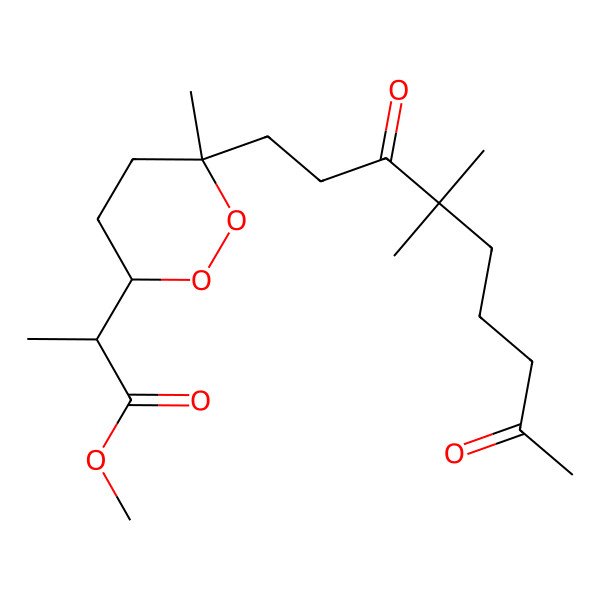 2D Structure of Methyl 2-[6-(4,4-dimethyl-3,8-dioxononyl)-6-methyldioxan-3-yl]propanoate