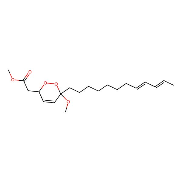 2D Structure of methyl 2-(6-dodeca-8,10-dienyl-6-methoxy-3H-1,2-dioxin-3-yl)acetate