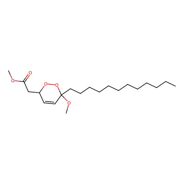 2D Structure of methyl 2-(6-dodecyl-6-methoxy-3H-1,2-dioxin-3-yl)acetate