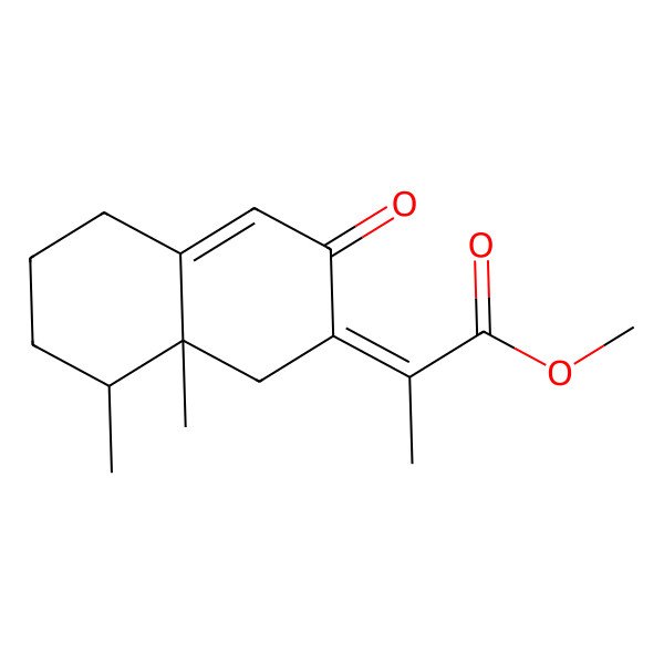 2D Structure of methyl 2-(8,8a-dimethyl-3-oxo-5,6,7,8-tetrahydro-1H-naphthalen-2-ylidene)propanoate