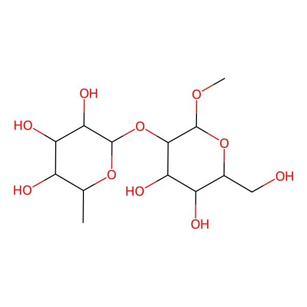 2D Structure of Methyl-2-alpha-L-fucopyranosyl-beta-D-galactoside