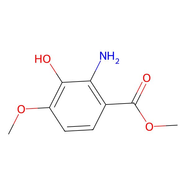 2D Structure of Methyl 2-amino-3-hydroxy-4-methoxybenzoate