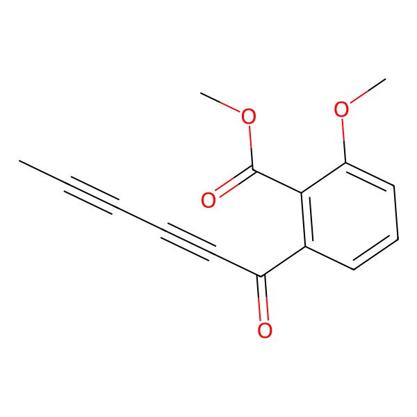 2D Structure of Methyl 2-hexa-2,4-diynoyl-6-methoxybenzoate