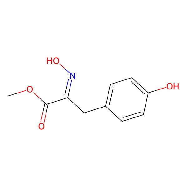 2D Structure of Methyl 2-(hydroxyimino)-3-(4-hydroxyphenyl)propanoate