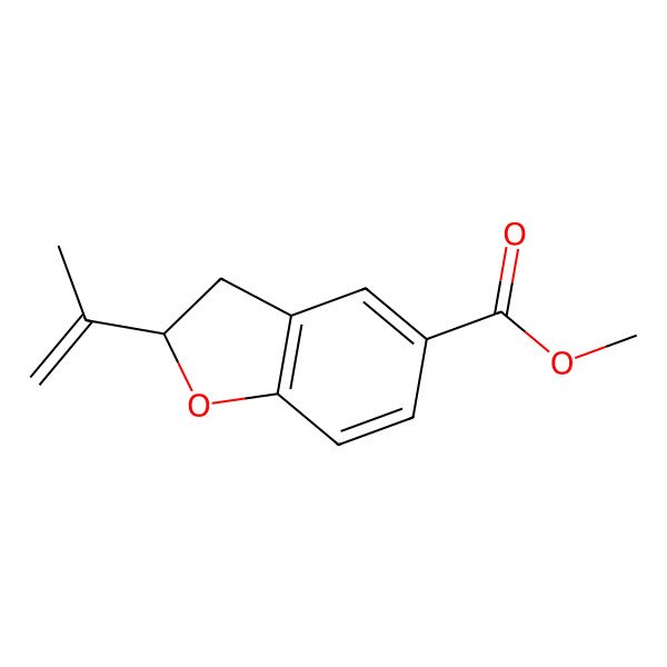 2D Structure of Methyl 2-isopropenyl-2,3-dihydrobenzofuran-5-carboxylate