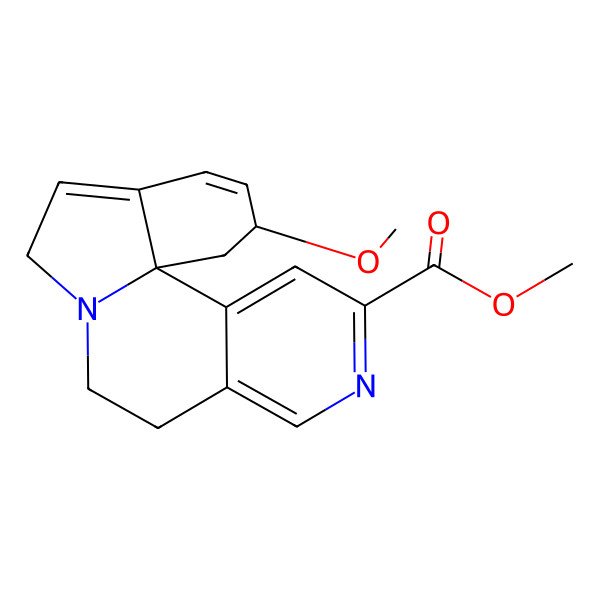 2D Structure of methyl 2-methoxy-2,6,8,9-tetrahydro-1H-indolo[7a,1-a][2,6]naphthyridine-12-carboxylate